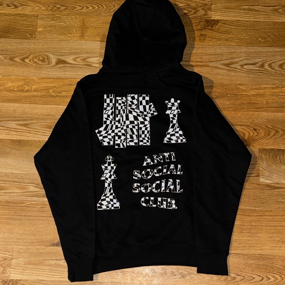 Anti Social Social Club Black and White Chess Pattern Sweater